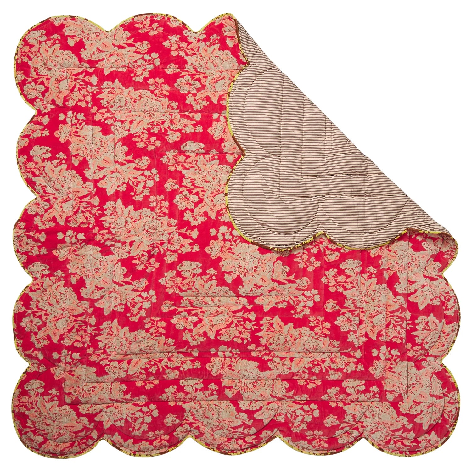 SAGE & CLARE HAZEL SCALLOPED VELVET BEDCOVER