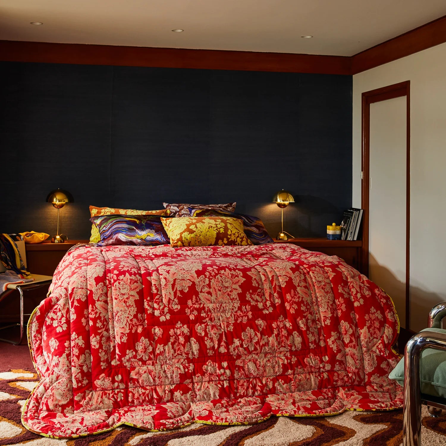 SAGE & CLARE HAZEL SCALLOPED VELVET BEDCOVER