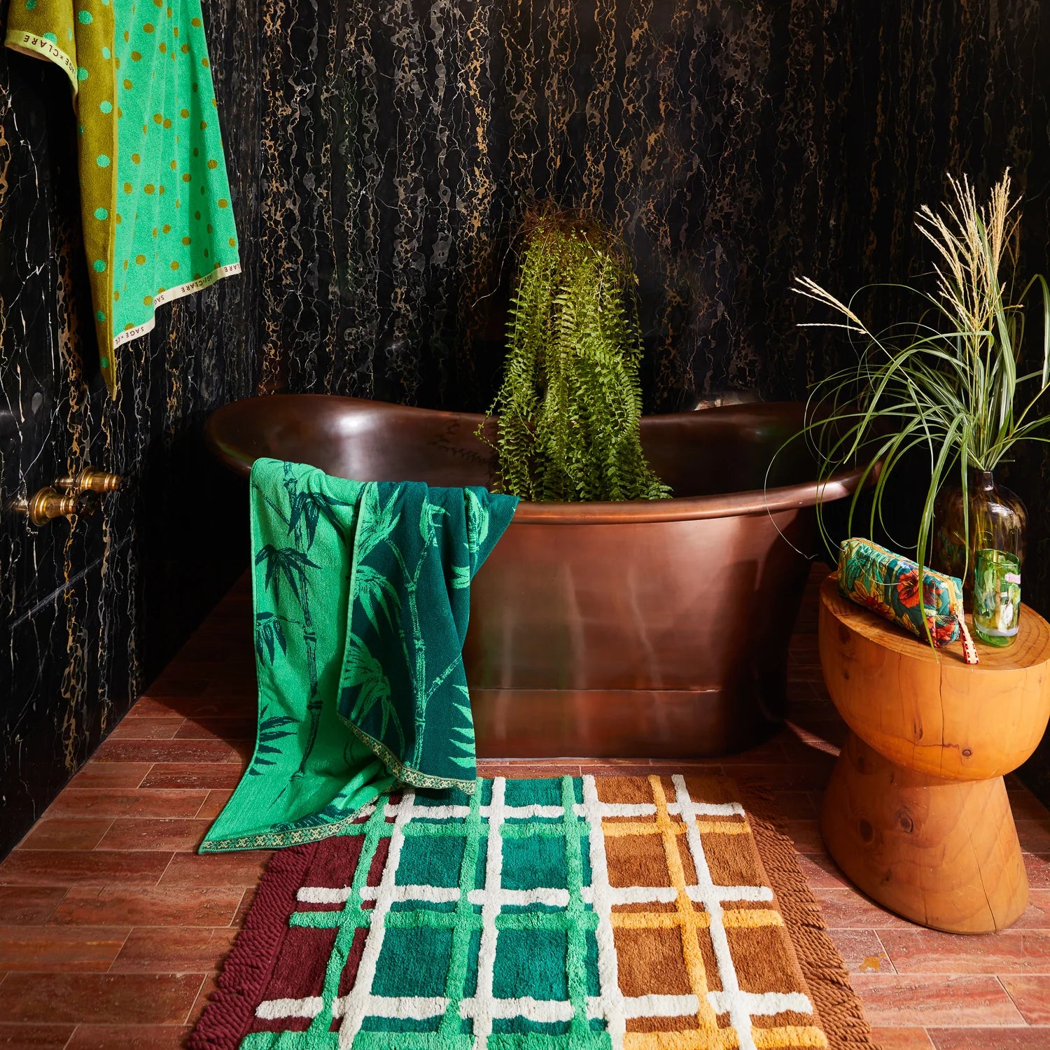 SAGE & CLARE KARINA BATH MAT: VERDANT