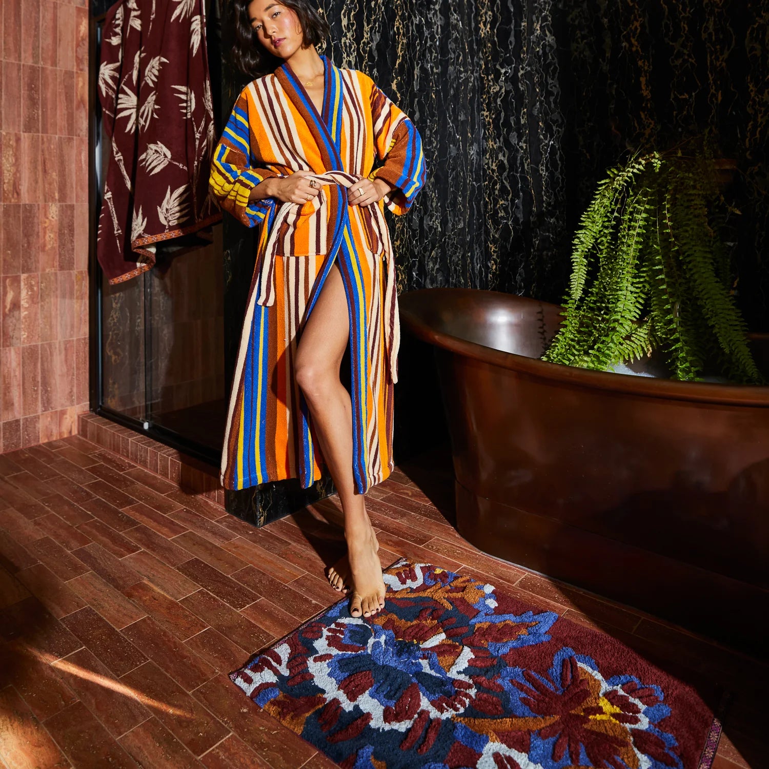 SAGE & CLARE ELIZA BATH MAT: ROSEWOOD