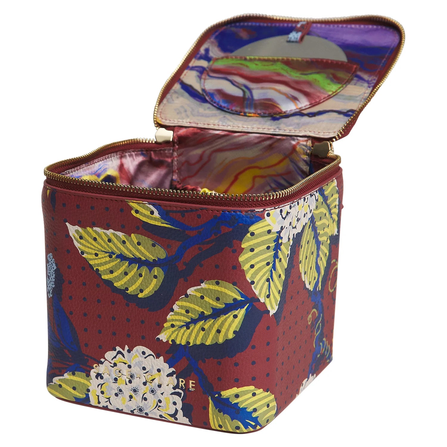 SAGE & CLARE HEIDI SMALL VANITY CASE: BURNT SIENNA