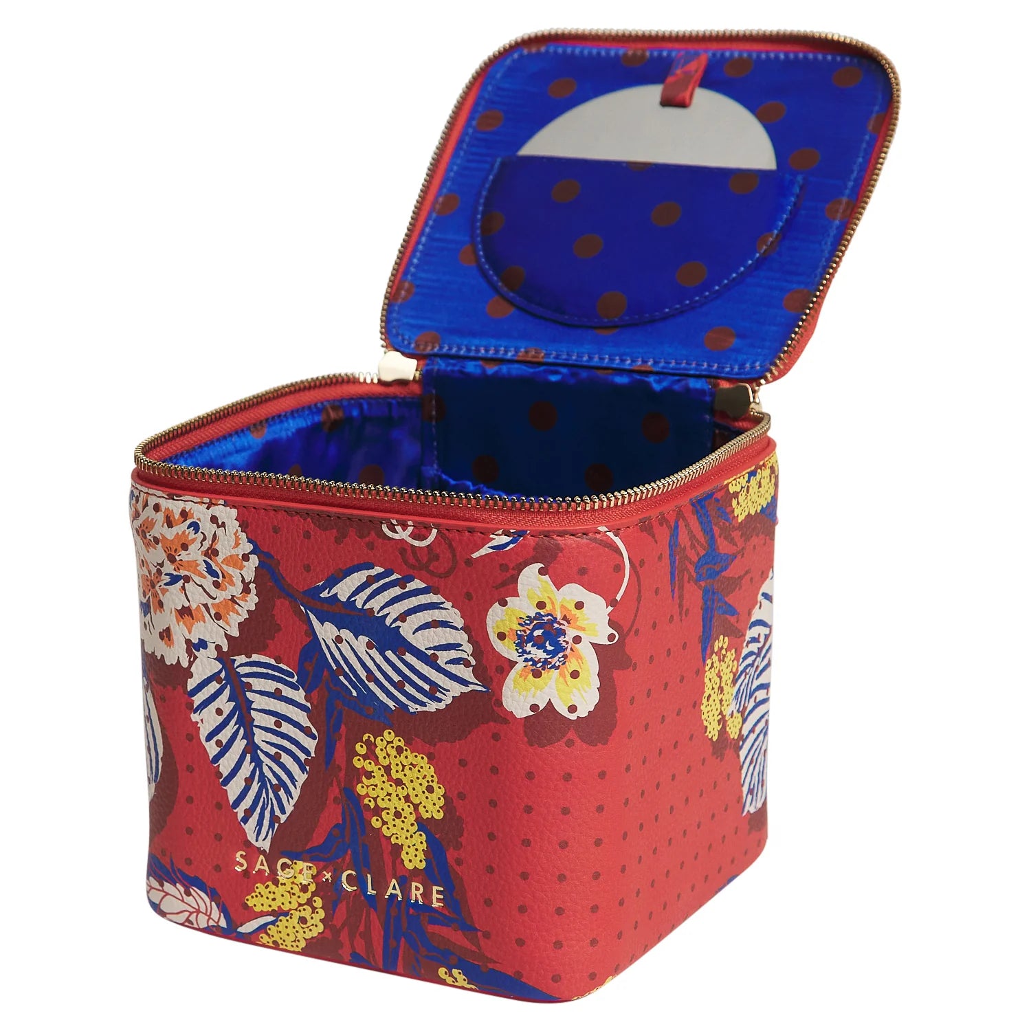 SAGE & CLARE HEIDI SMALL VANITY CASE: VERMILLION