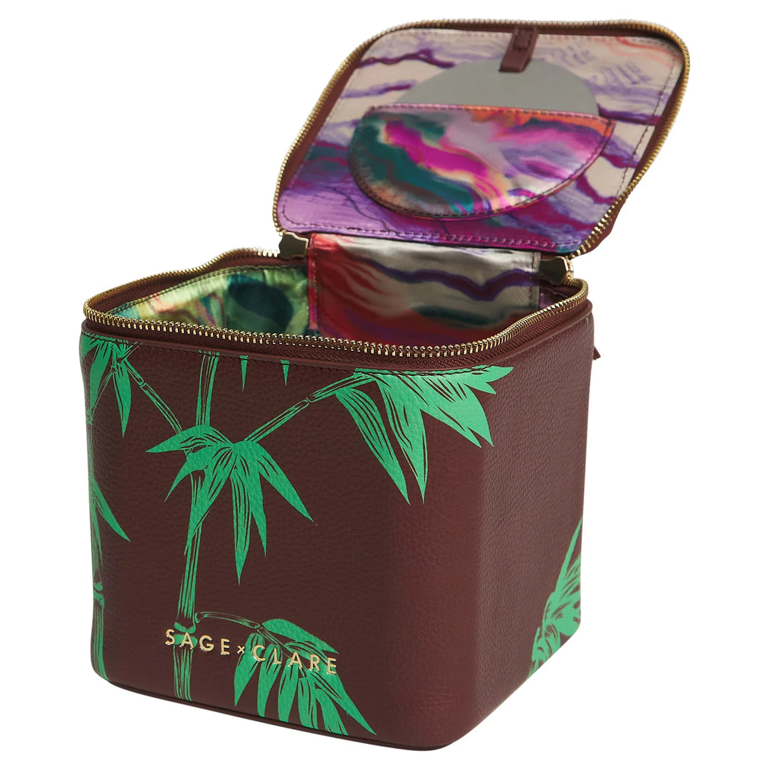 SAGE &amp; CLARE ANETA SMALL VANITY CASE: ROSEWOOD