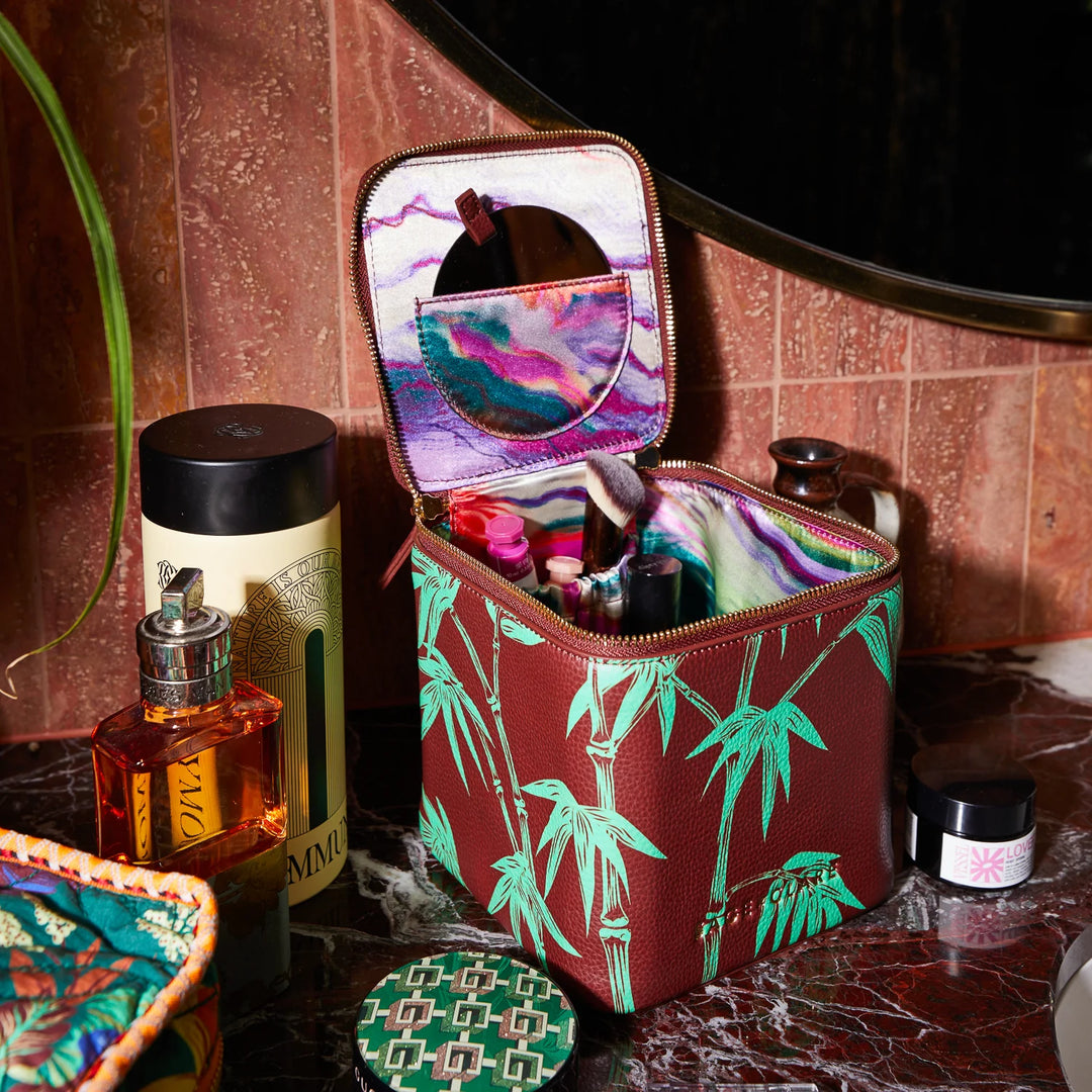 SAGE &amp; CLARE ANETA SMALL VANITY CASE: ROSEWOOD