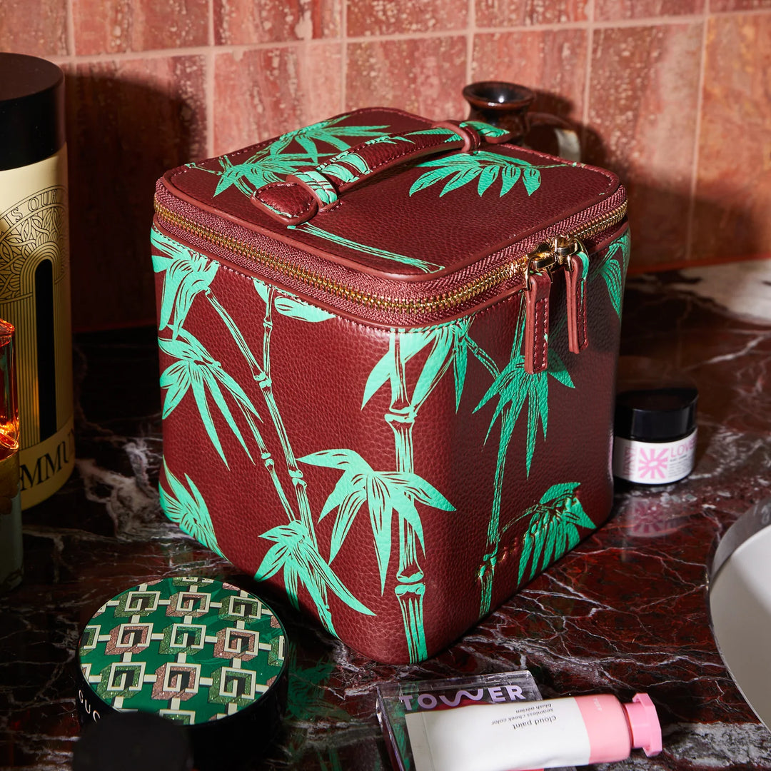 SAGE &amp; CLARE ANETA SMALL VANITY CASE: ROSEWOOD