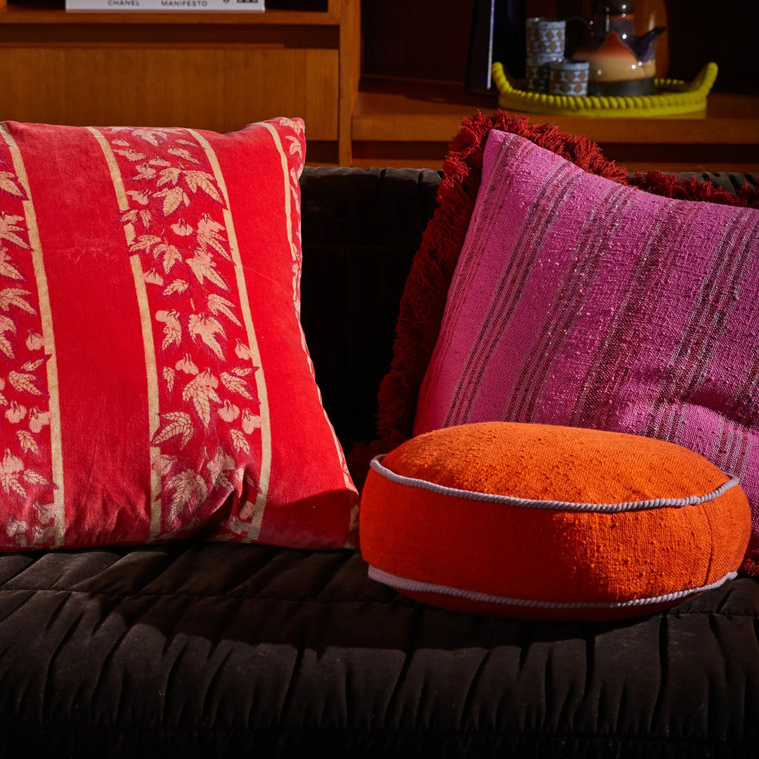 SAGE &amp; CLARE DANA ROUND CUSHION: ORANGERIE