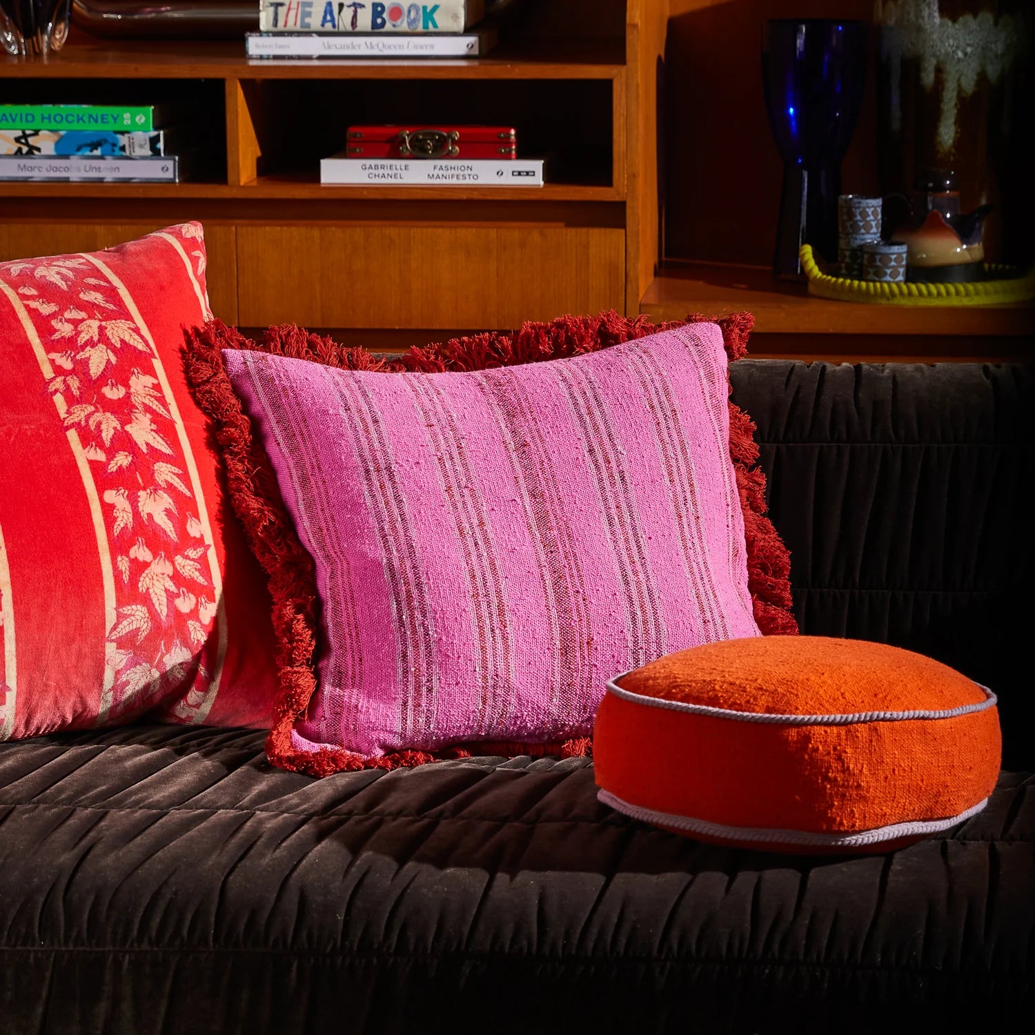 SAGE & CLARE NICOLETTE WOVEN CUSHION: PANSY