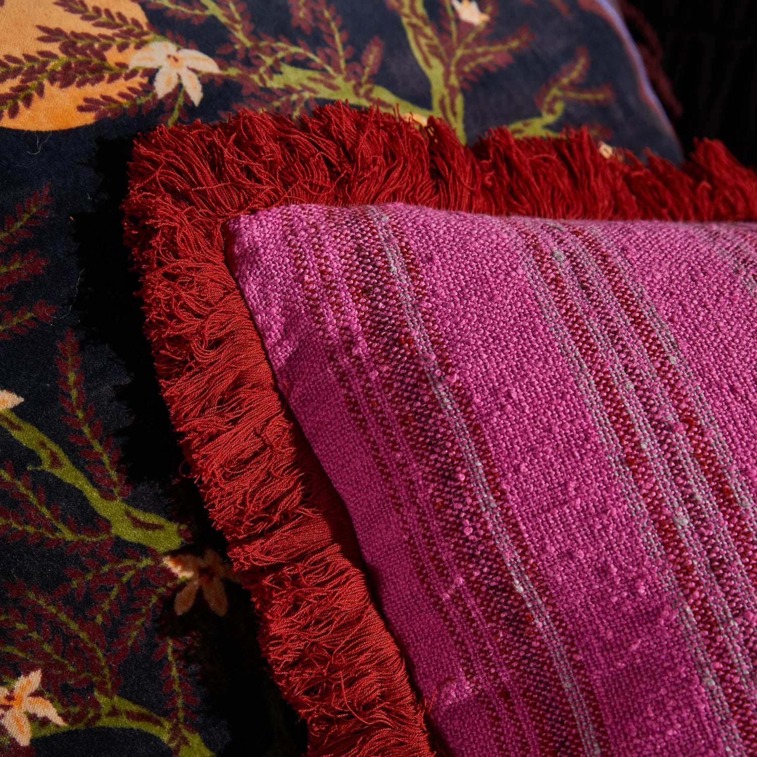 SAGE & CLARE NICOLETTE WOVEN CUSHION: PANSY