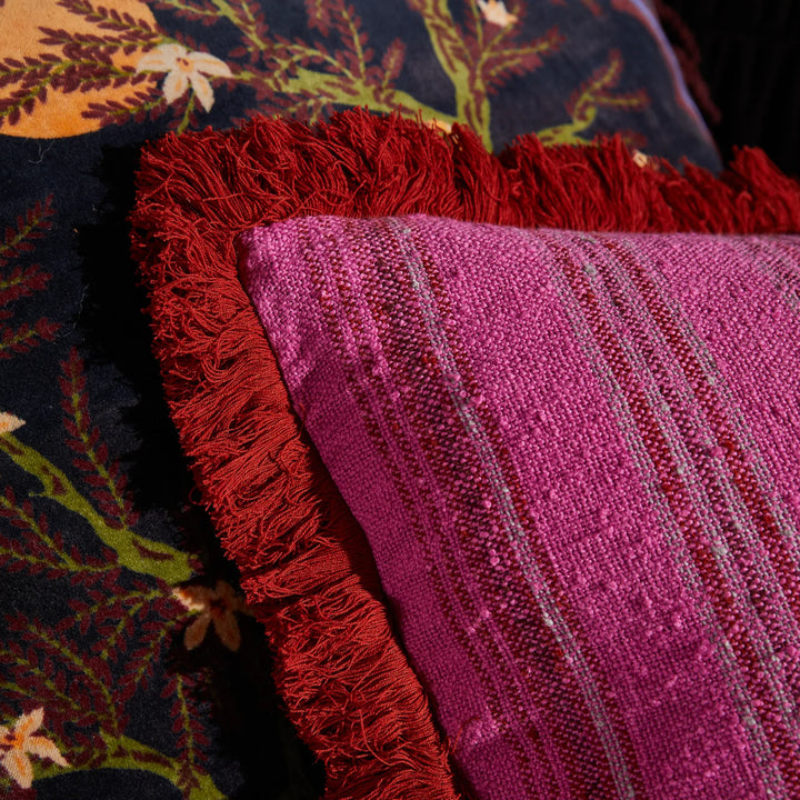 SAGE &amp; CLARE NICOLETTE WOVEN CUSHION: PANSY