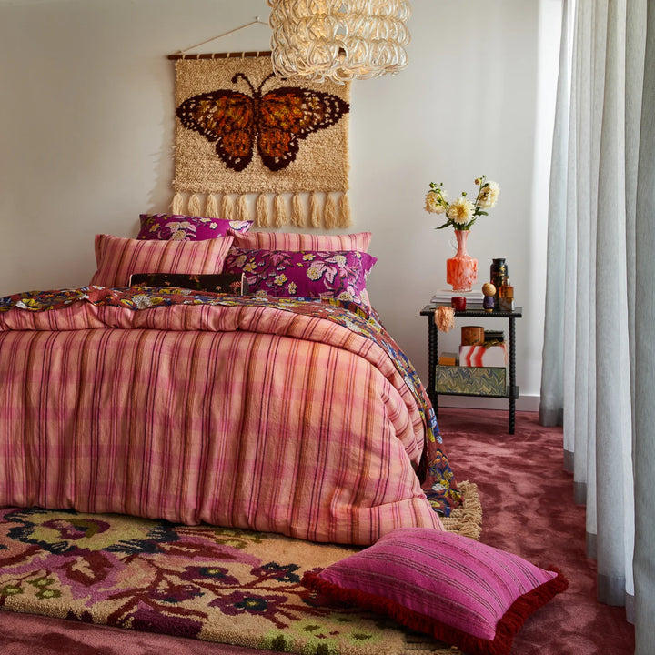 SAGE &amp; CLARE NICOLETTE WOVEN CUSHION: PANSY