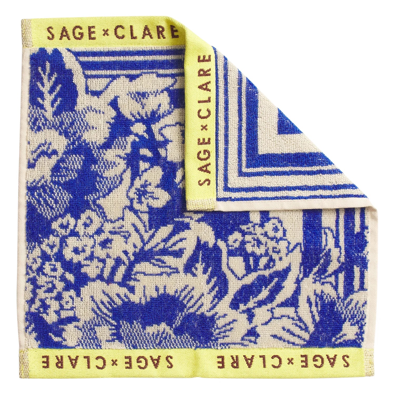 SAGE & CLARE ELIZA FACE WASHER SET 2PC: ULTRAMARINE