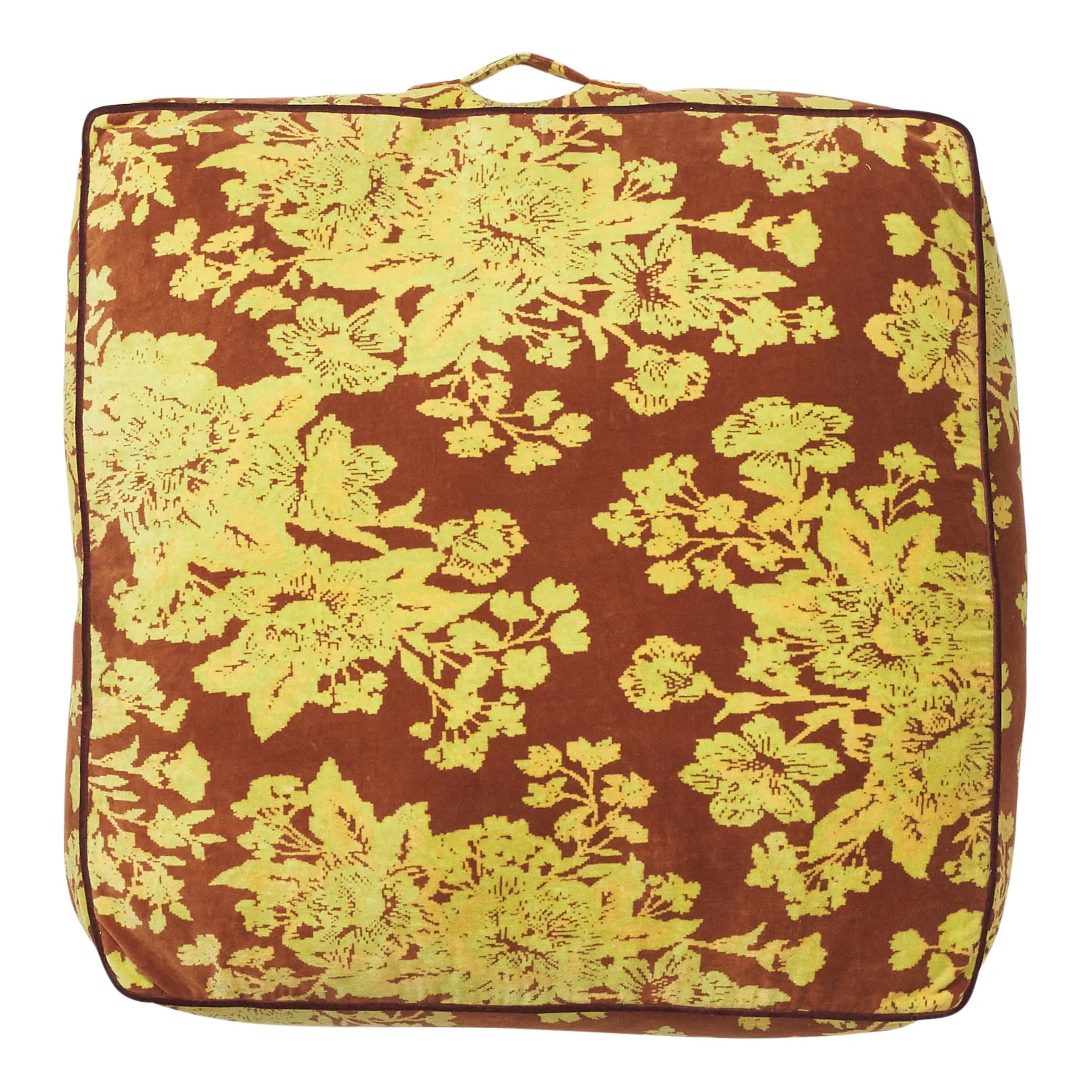 SAGE & CLARE HAZEL VELVET FLOOR CUSHION: RUSSET
