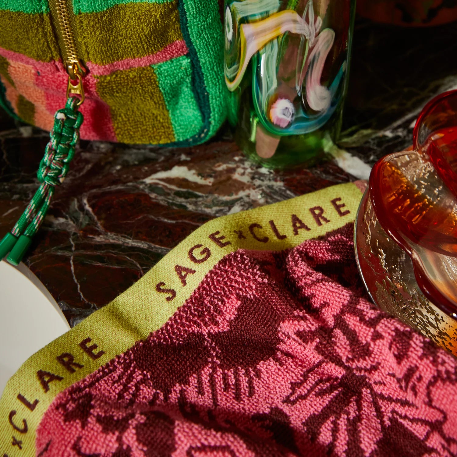 SAGE & CLARE ELIZA HAND TOWEL: PRIMROSE