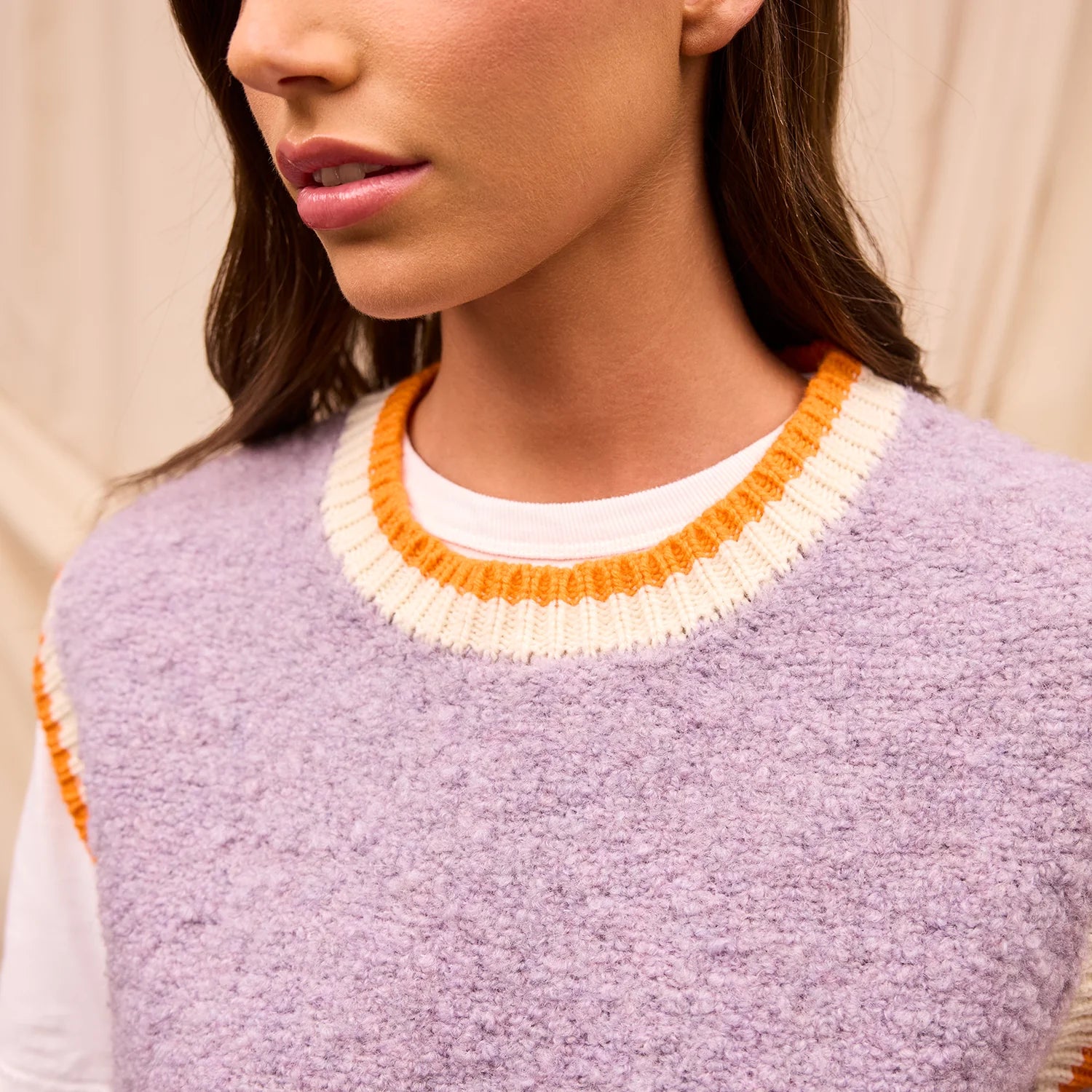 SAGE & CLARE ELENI KNIT VEST: MINK GREY