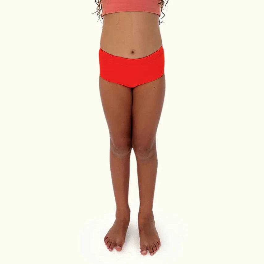 THE SET THE HIGH WAISTED BIKINI BOTTOM: MANDARIN