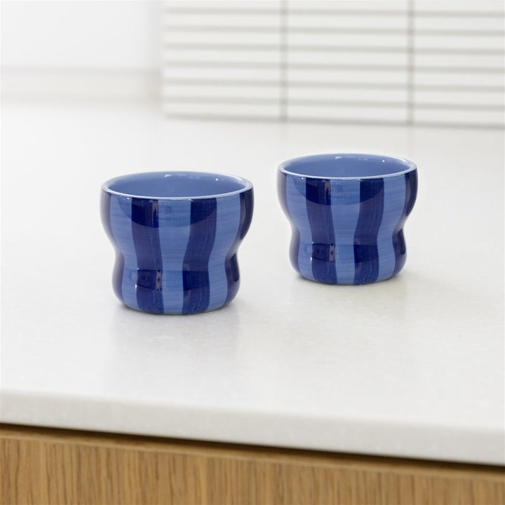 KLEVERING CIRCUS MUG 2PC SET: BLUE / LRG