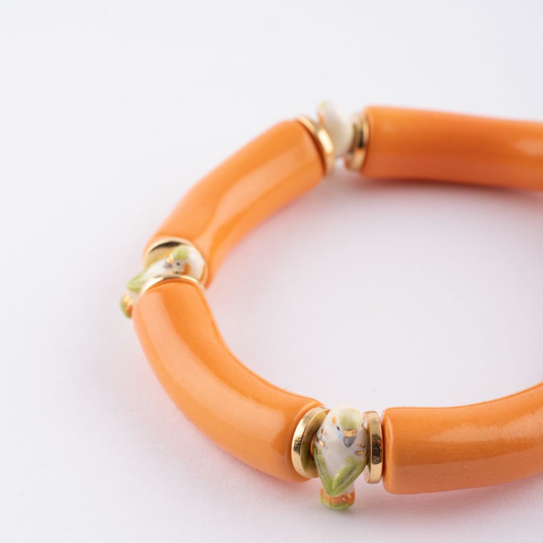 NACH ORANGE BUDGERIGARS CHUNKY BRACELET