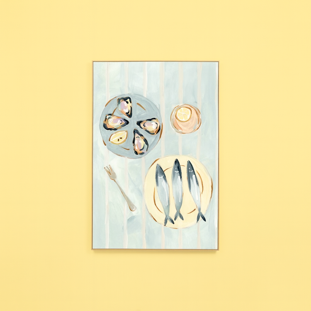 SEASIDE CANAPES BLUE CANVAS