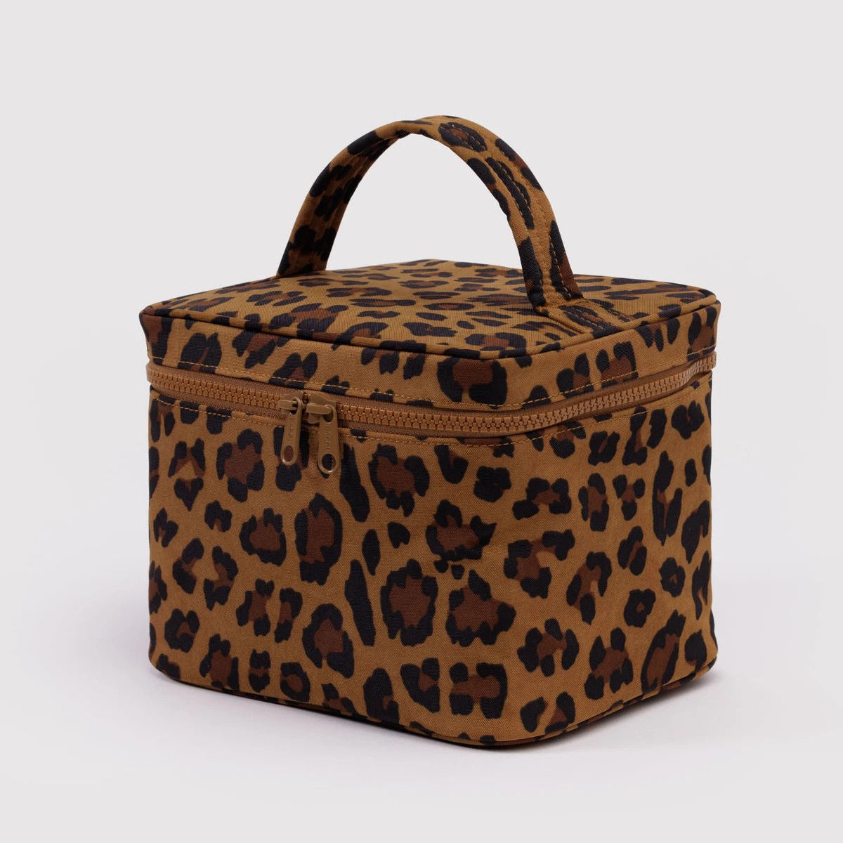 BAGGU LARGE COSMETIC CASE: LEOPARD