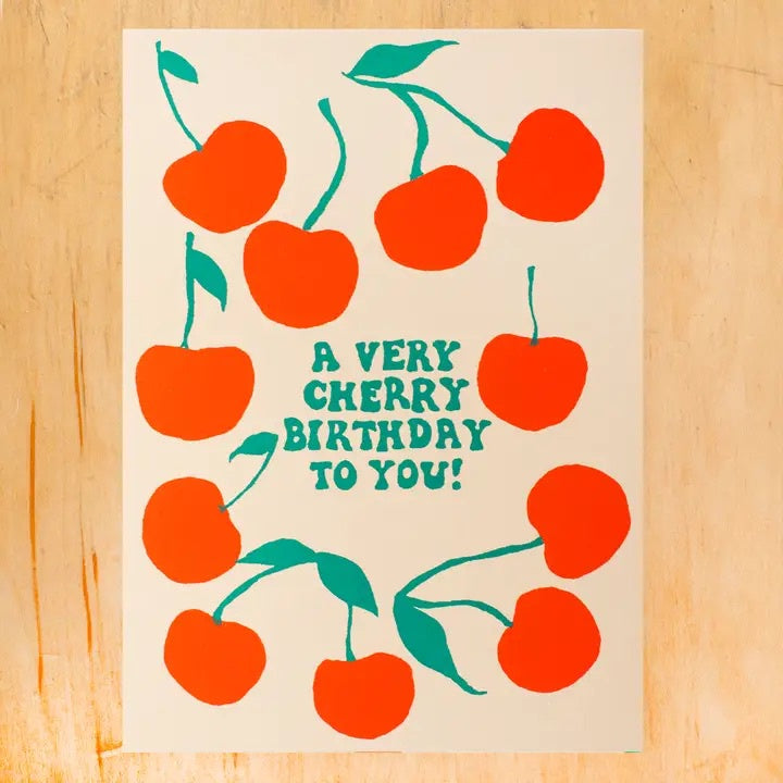 ALPHABET STUDIOS BIRTHDAY CHERRY CARD