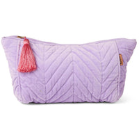 KIP & CO LILAC VELVET TOILETRY BAG