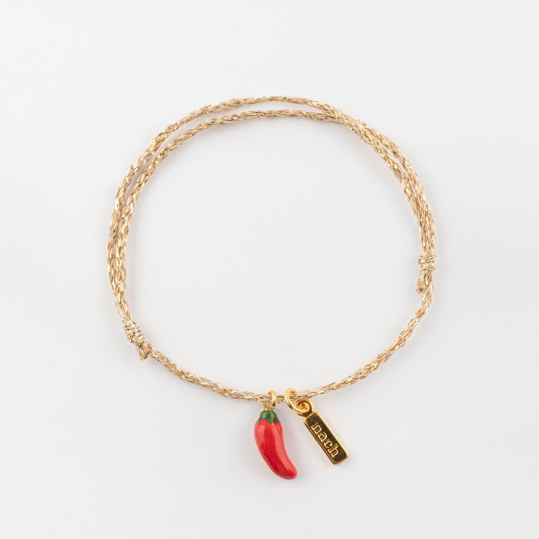 NACH CHILLI GOLD ROPE CHARM BRACELET