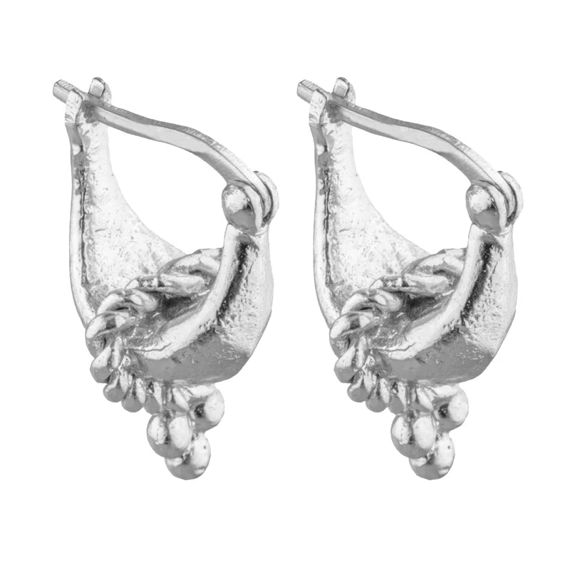 CLEOPATRA'S BLING TANTOUR HOOPS: SILVER