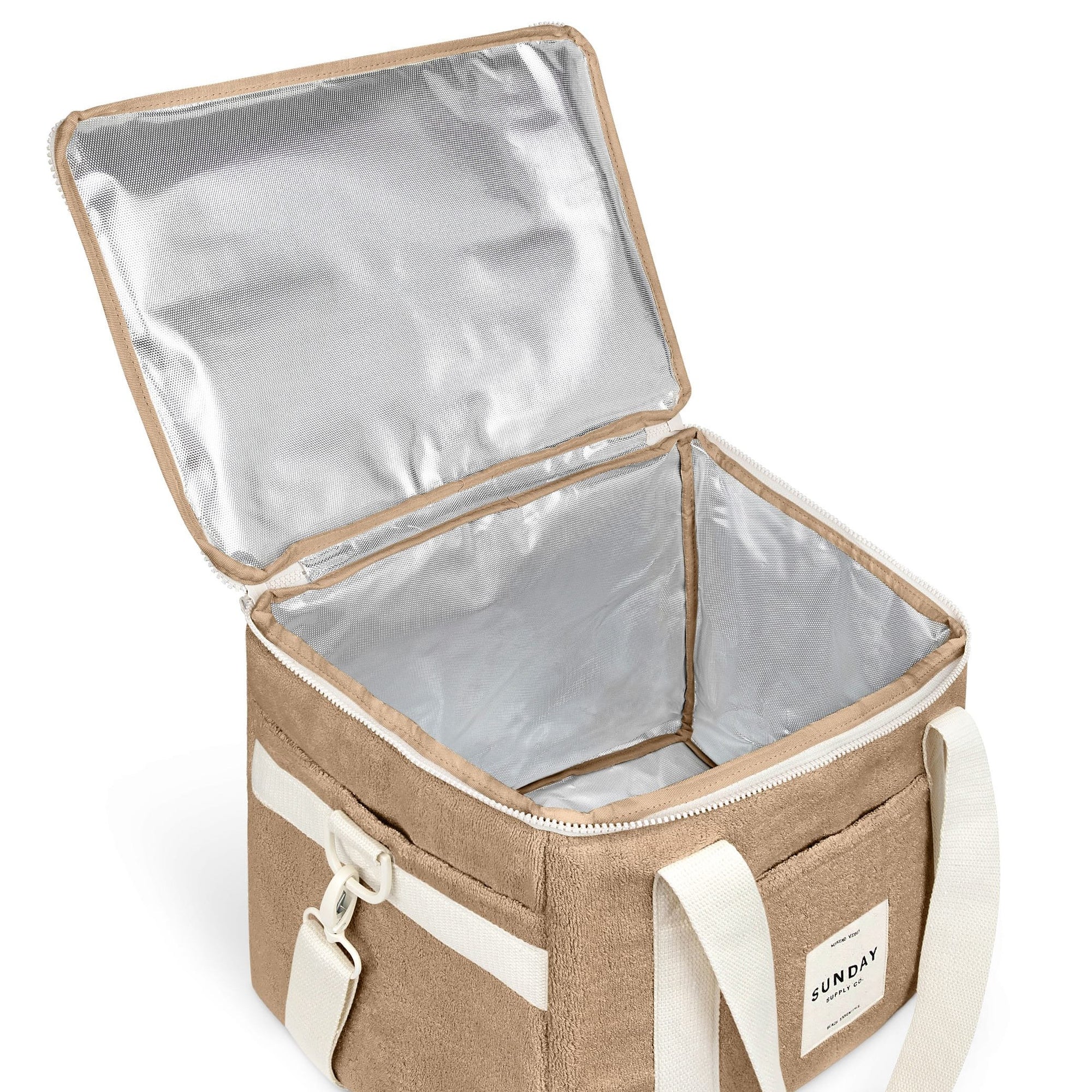 SUNDAY SUPPLY CO TOWELLING COOLER BAG: HUSK