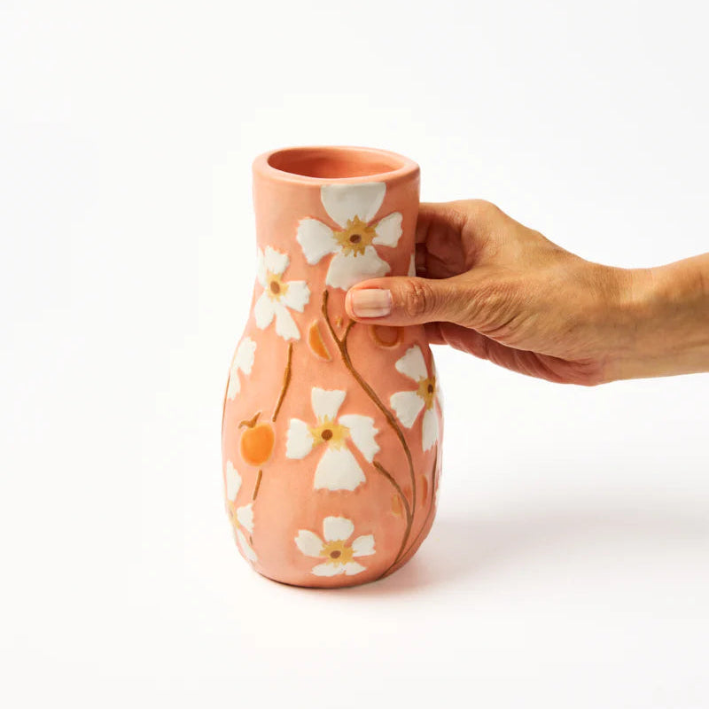 J & CO JUNIPER VASE: PEACH