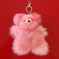 INSPIRED PERU SMALL BEAR KEYCHAIN: PINK