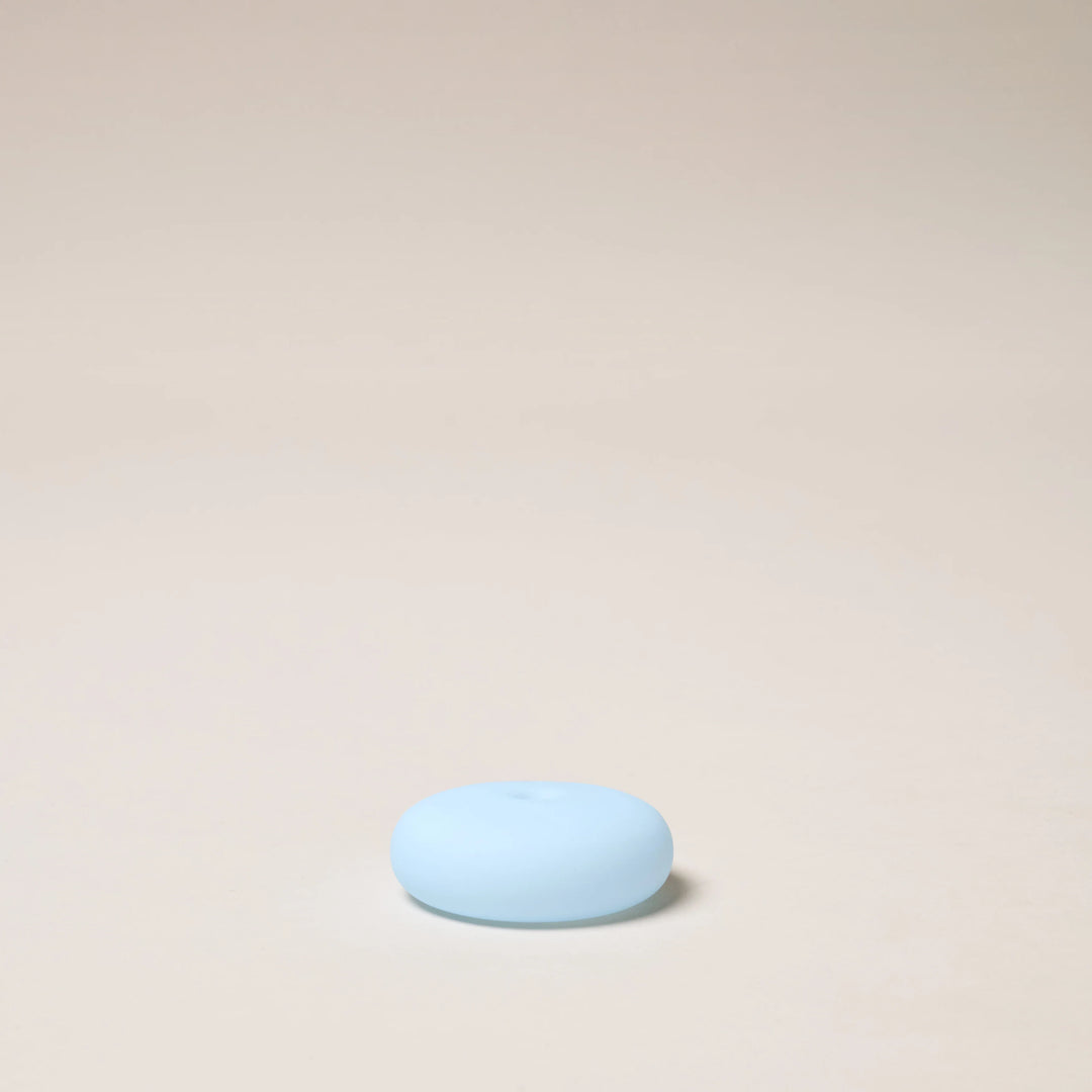 GENTLE HABITS FROSTED GLASS SMALL INCENSE HOLDER: BLUE