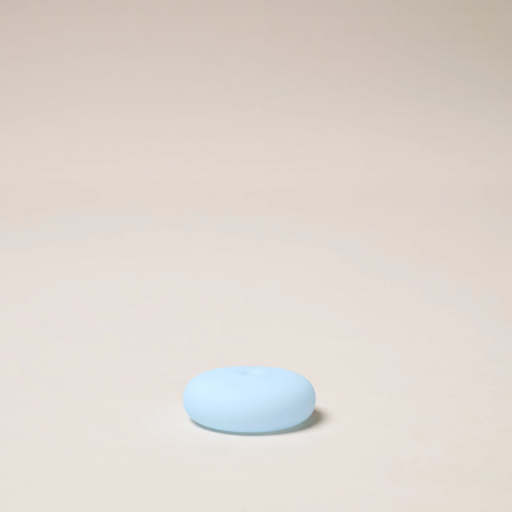 GENTLE HABITS FROSTED GLASS SMALL INCENSE HOLDER: BLUE