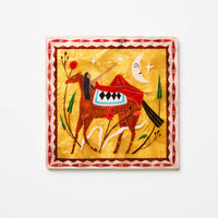 J & CO FABLE HORSEBACK PINK SQUARE