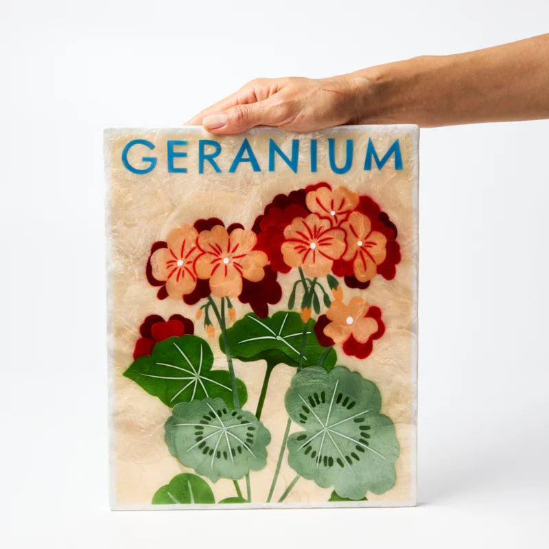 J & CO MARKET WALL ART: GERANIUM