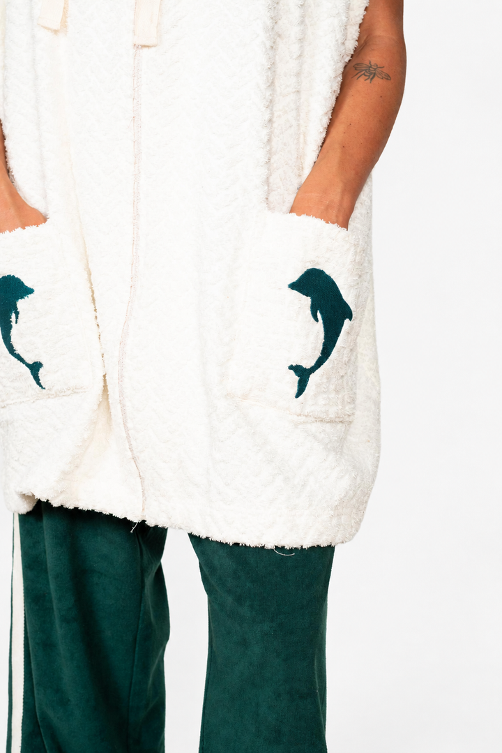 Atmosea Delfi Apres Surf Robe Offwhite