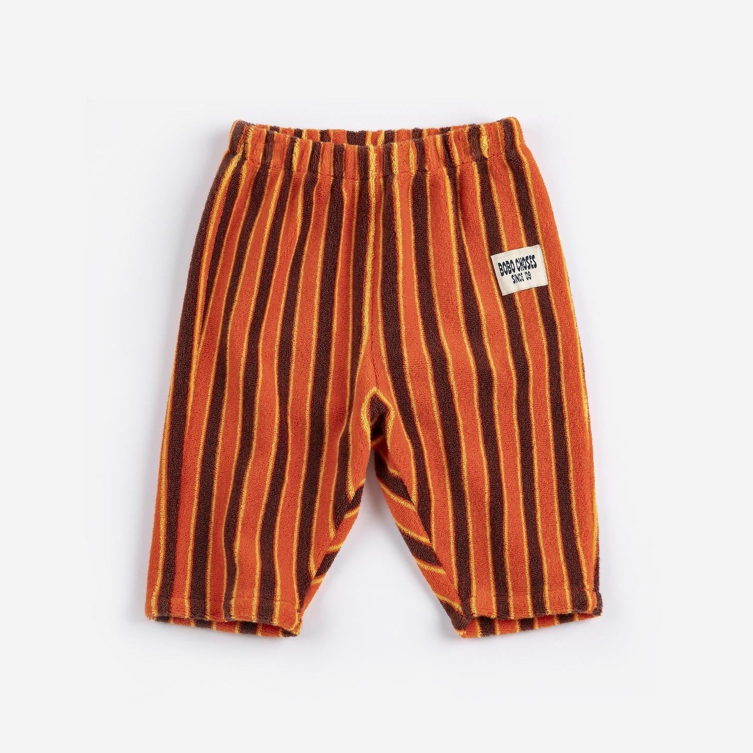 BOBO CHOSES STRIPED BRICK TERRY CLOTH JOGGING PANTS