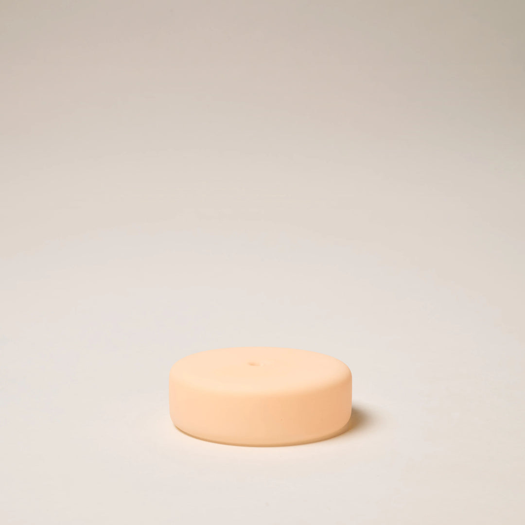 GENTLE HABITS FROSTED GLASS LARGE INCENSE HOLDER: PEACH
