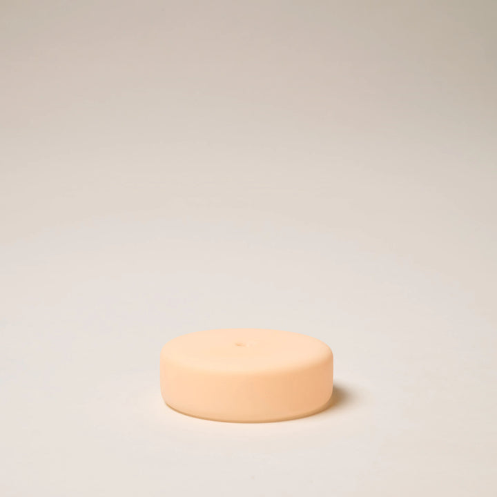 GENTLE HABITS FROSTED GLASS LARGE INCENSE HOLDER: PEACH