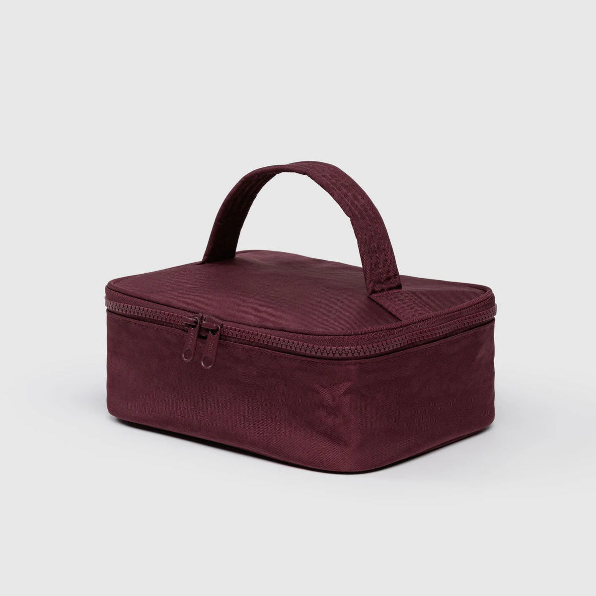 BAGGU SMALL COSMETIC CASE: MAHOGANY
