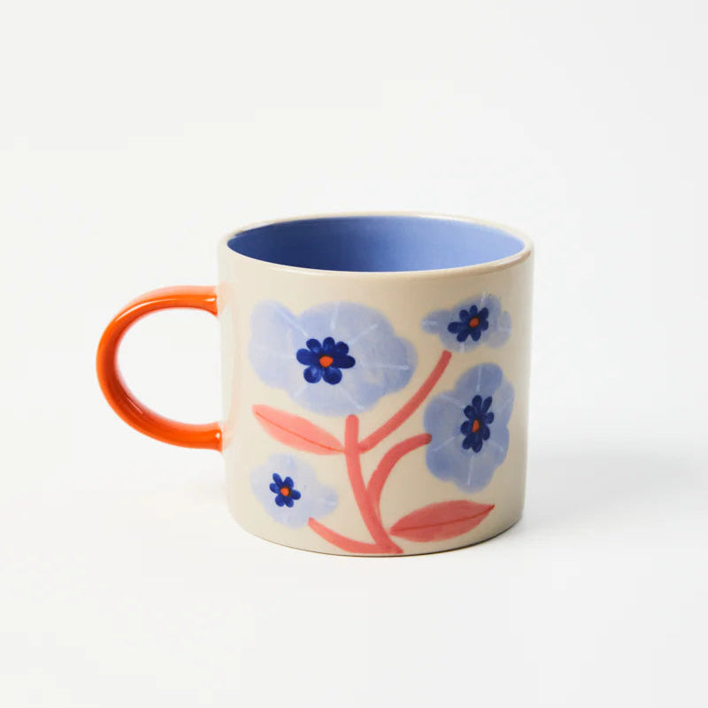 J & CO BLOOMIE MUG: BLUE FLOWER