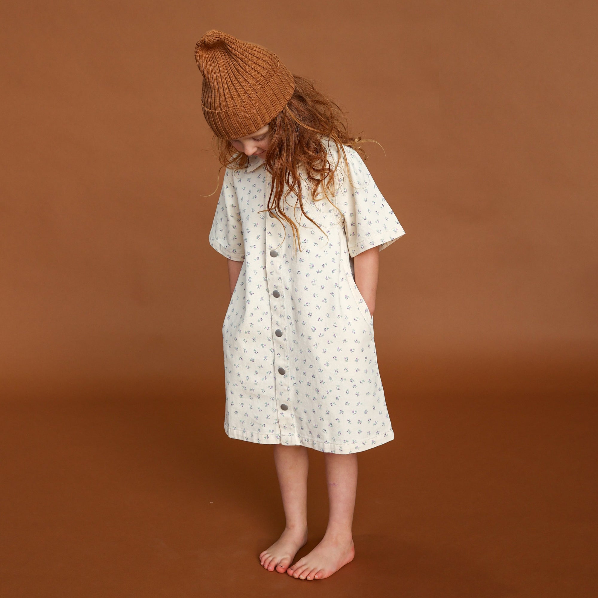 GROWN COLLAR DRESS: GARDEN