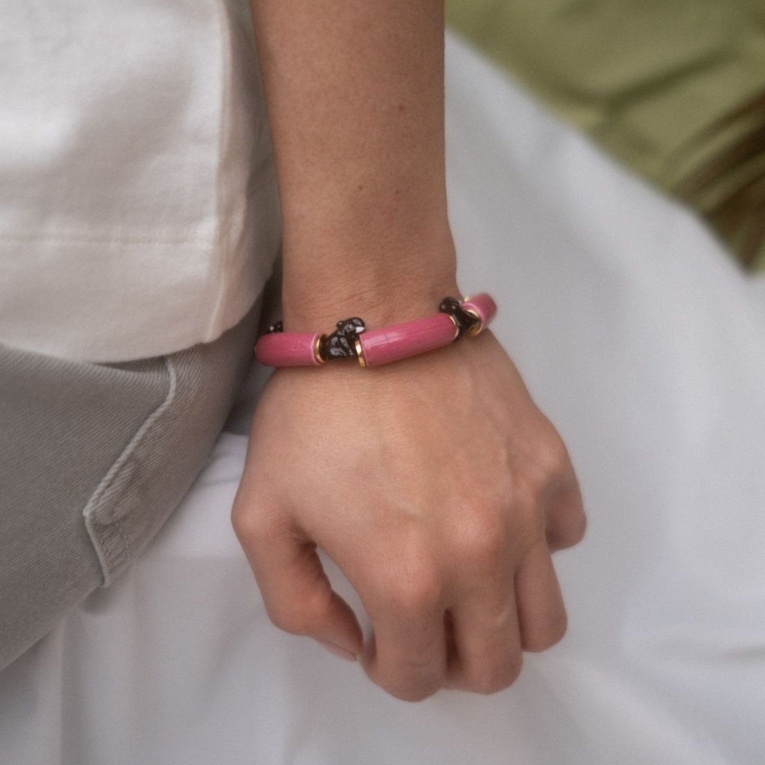 NACH PINK ELEPHANT CHUNKY BRACELET