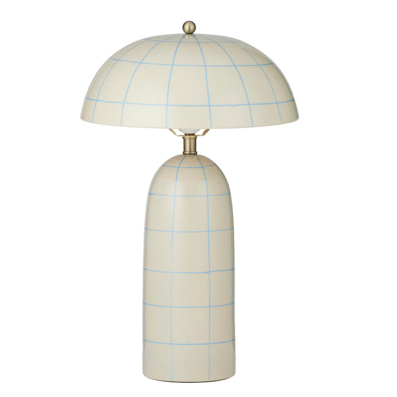 COX CERAMIC TABLE LAMP: IVORY/SKY