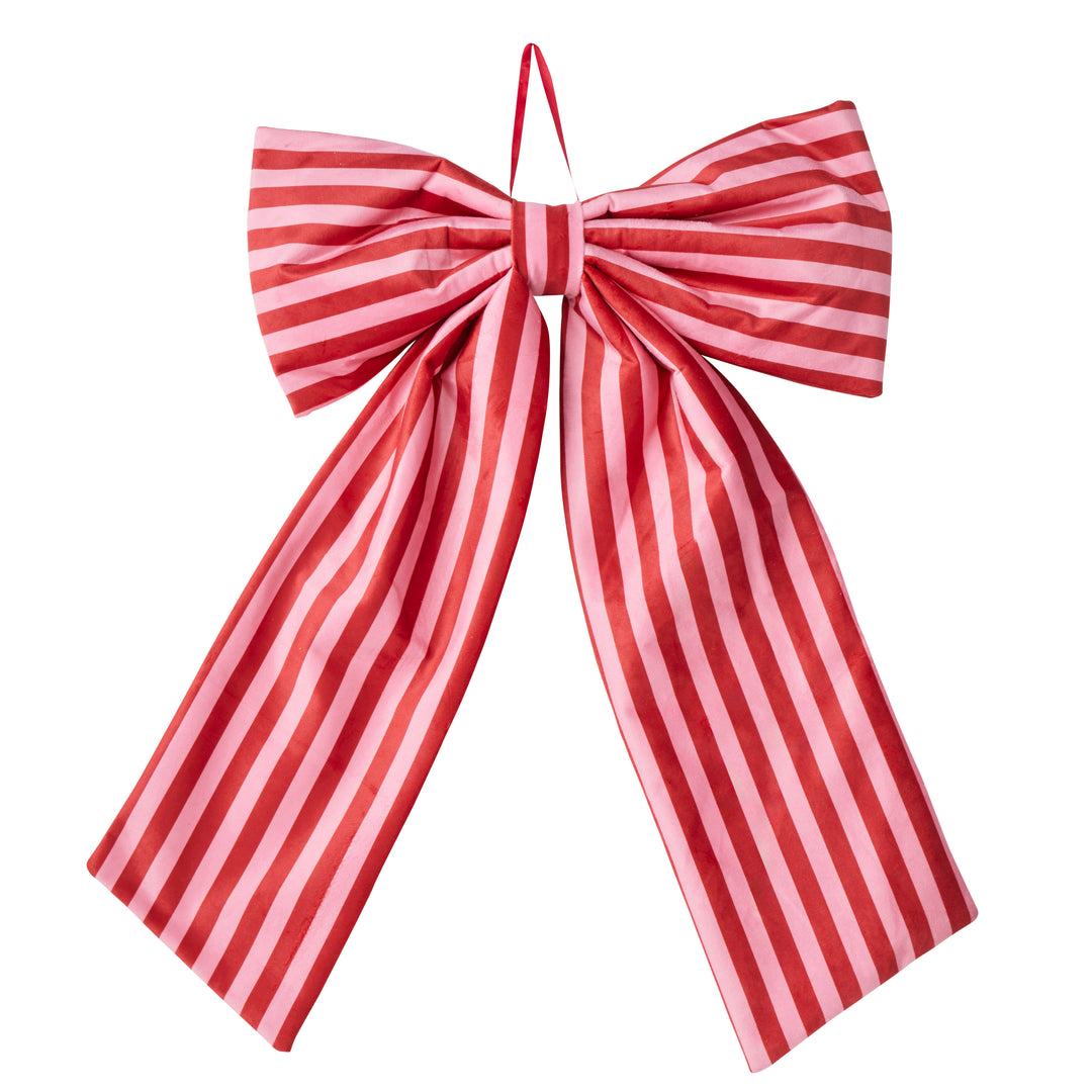 MERRY BENGAL STRIPE BOW: RED/PINK 1
