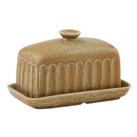 STUDIO CERAMIC BUTTER DISH: OLIVE