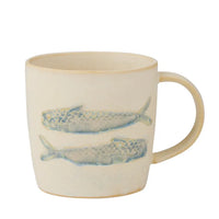 RIVA CERAMIC MUG: IVORY/BLUE