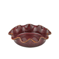 AMORE CERAMIC ROUND BAKER DISH: BURGUNDY