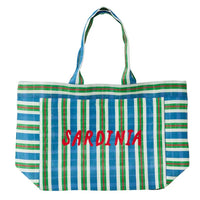 SARDINIA RECYCLED TOTE: BLUE