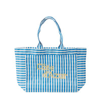 D'AZUR RECYCLED TOTE: BLUE