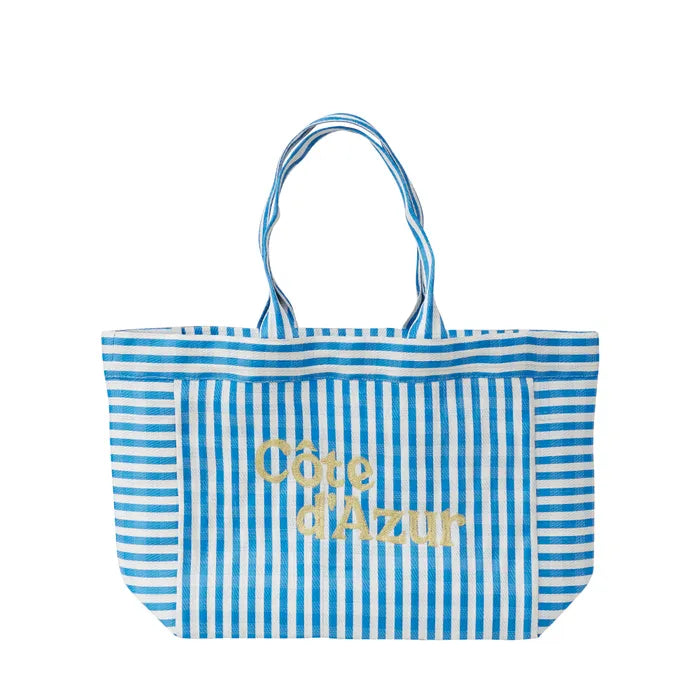 D'AZUR RECYCLED TOTE: BLUE